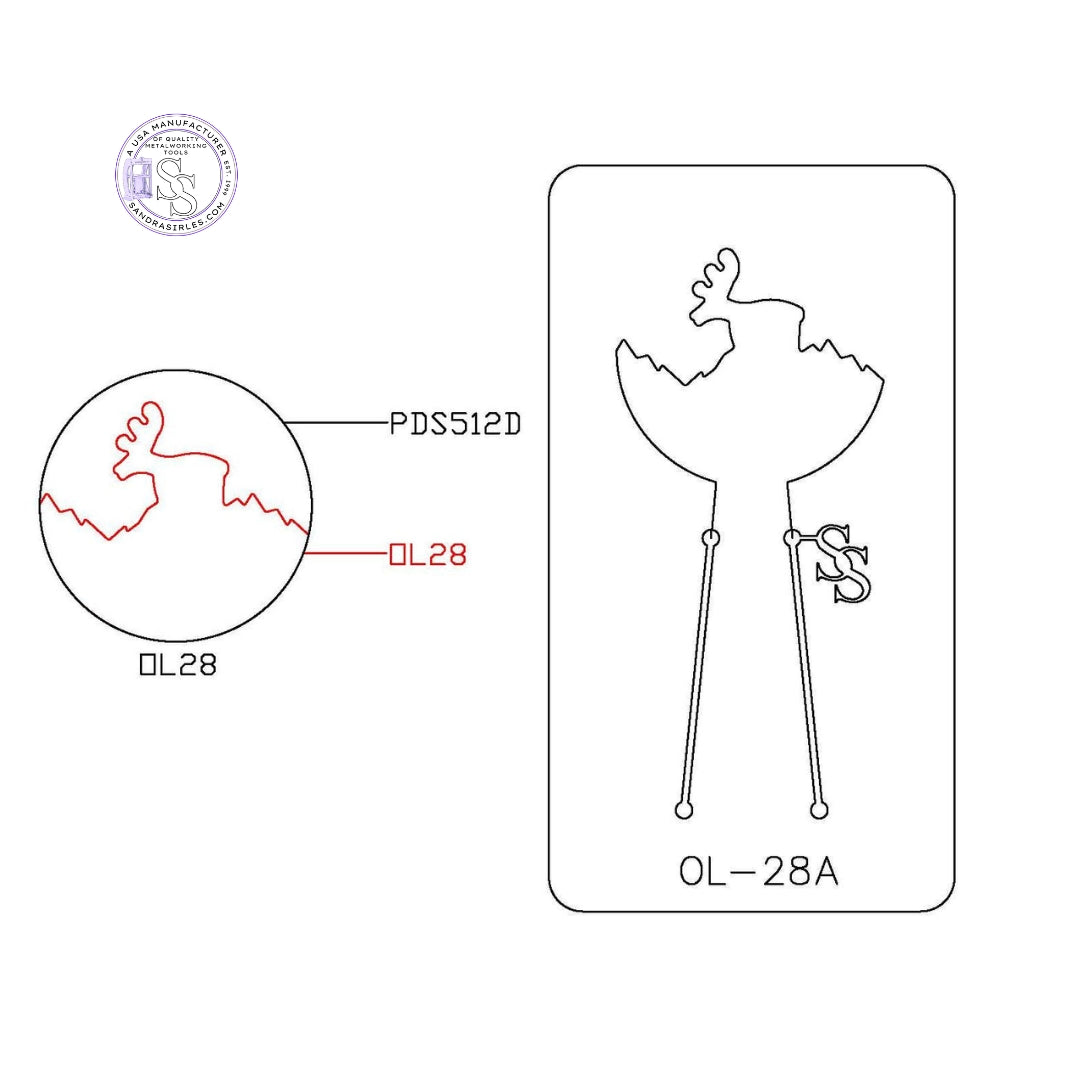 PANCAKE DIE OVERLAY-28 OL-28 DEER/ MOUNTAINS